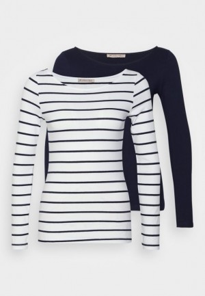Anna Field 2 Pack Long Sleeved Top T-shirt Dam Vita | ZLB-948163
