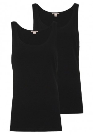 Anna Field 2 Pack Top T-shirt Dam Svarta | ONM-430679