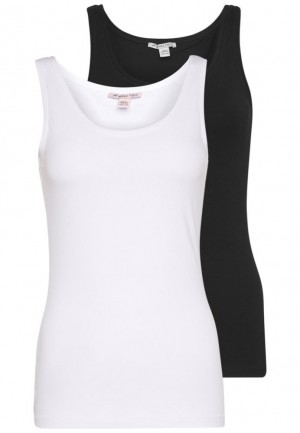 Anna Field 2 Pack Top T-shirt Dam Svarta | OHB-851209