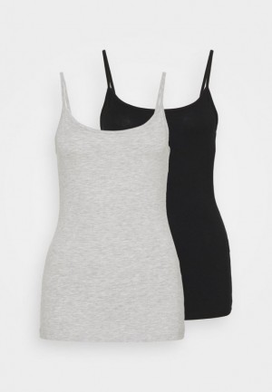 Anna Field 2 Pack Top T-shirt Dam Svarta | GTD-391275