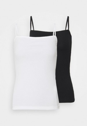 Anna Field 2 Pack Top T-shirt Dam Svarta | DHE-486732