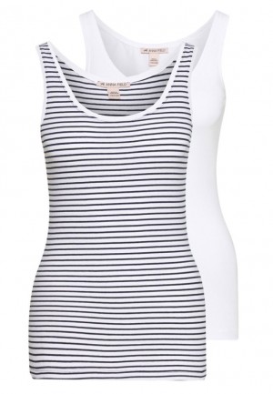 Anna Field 2 Pack Top T-shirt Dam Vita | NDV-468039