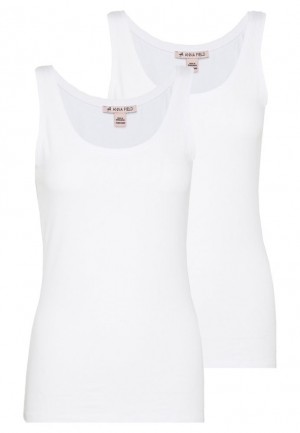 Anna Field 2 Pack Top T-shirt Dam Vita | SHO-807259