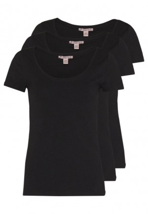Anna Field 3 Pack Basic T Shirt T-shirt Dam Svarta | BRW-275984