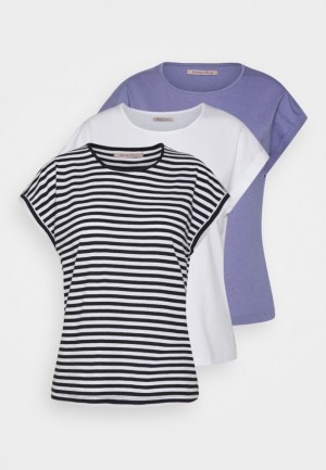 Anna Field 3 Pack Print T Shirt T-shirt Dam Vita | DZA-621358