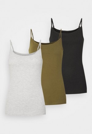 Anna Field 3er Pack Top T-shirt Dam Svarta | VCZ-813567