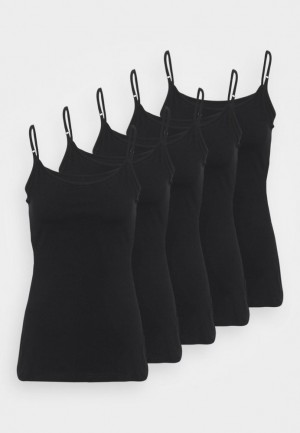 Anna Field 5 Pack Top T-shirt Dam Svarta | CRH-817526