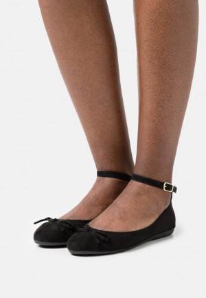 Anna Field Ankle Rem Ballet Pumps Ballerina Dam Svarta | OWZ-873195