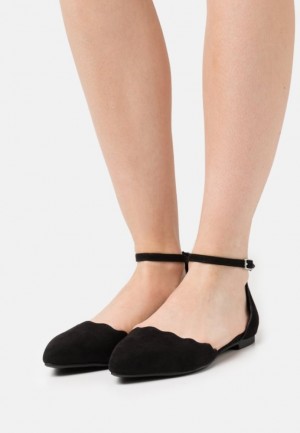 Anna Field Ankle Rem Ballet Pumps Ballerina Dam Svarta | LFO-627903