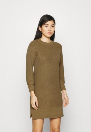 Anna Field Balloon Sleeve Jumper Klänning Klänning Dam Bruna | DTV-210756