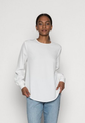 Anna Field Basic Blouse Blouse Skjorta Dam Vita | PKO-071395