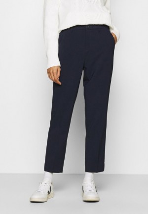 Anna Field Basic Bussiness Pants Trousers Långbyxor Dam Mörkblå | FKA-681523