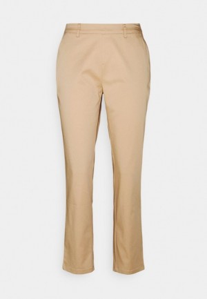 Anna Field Basic Chino Trousers Långbyxor Dam Beige | XJN-583074