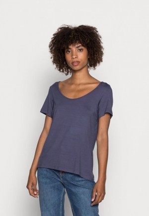 Anna Field Basic T Shirt T-shirt Dam Blå | FZX-568231