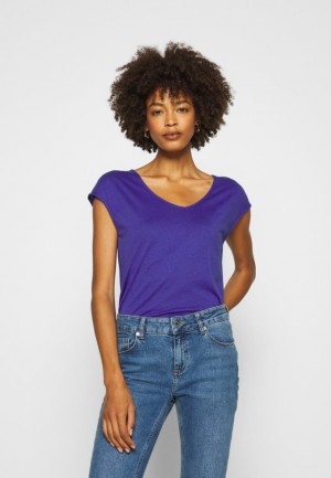 Anna Field Basic T Shirt T-shirt Dam Blå | EPN-973816