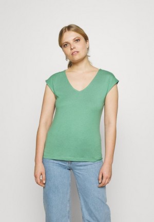 Anna Field Basic T Shirt T-shirt Dam Gröna | NLG-695137