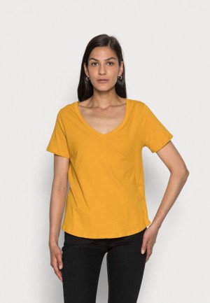 Anna Field Basic T Shirt T-shirt Dam Gula | GRJ-192478