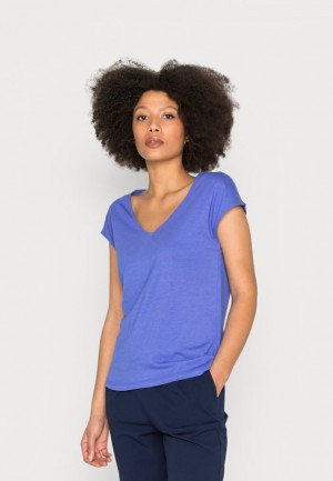 Anna Field Basic T Shirt T-shirt Dam Kungsblått Blå | EJH-902814
