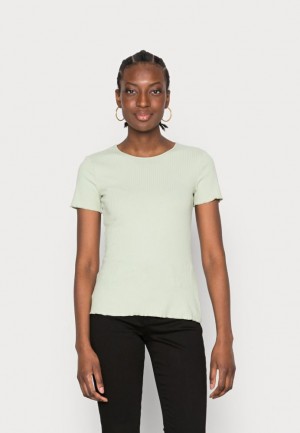 Anna Field Basic T Shirt T-shirt Dam Ljusgröna | NXL-518043