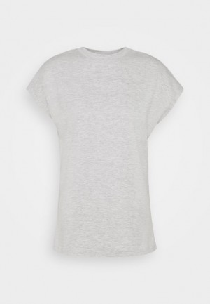 Anna Field Basic T Shirt T-shirt Dam Ljusgrå | KCL-219875