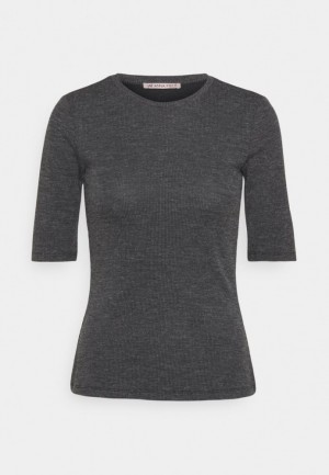Anna Field Basic T Shirt T-shirt Dam Ljusgrå | JPT-349867