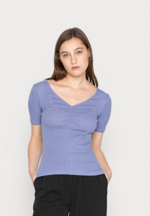 Anna Field Basic T Shirt T-shirt Dam Ljusblå | HDY-197853