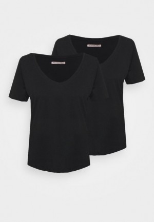Anna Field Basic T Shirt T-shirt Dam Svarta | LDS-958243