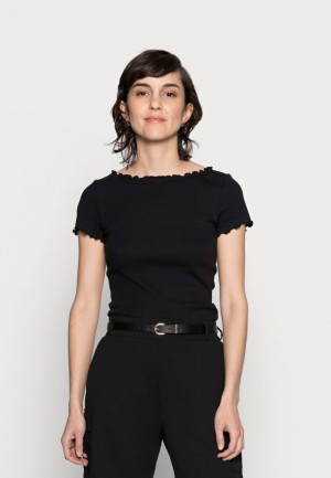 Anna Field Basic T Shirt T-shirt Dam Svarta | DHC-645829