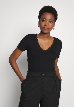 Anna Field Basic T Shirt T-shirt Dam Svarta | TKE-183725