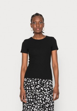 Anna Field Basic T Shirt T-shirt Dam Svarta | RDQ-312698