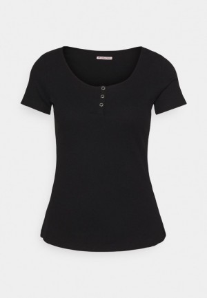 Anna Field Basic T Shirt T-shirt Dam Svarta | QSL-819634