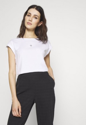 Anna Field Basic T Shirt T-shirt Dam Vita | GXU-510732