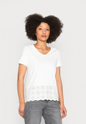 Anna Field Basic T Shirt T-shirt Dam Vita | CUQ-170362