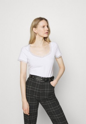 Anna Field Basic T Shirt T-shirt Dam Vita | RNP-205634