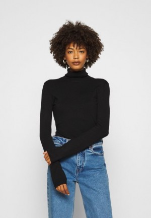 Anna Field Basic Turtle Neck Jumper Pullover Dam Svarta | OKY-981452