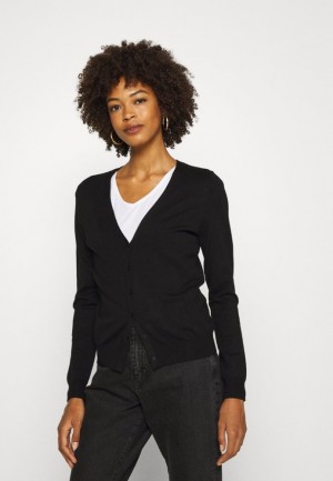 Anna Field Basic V Neck Cardigan Cardigan Kofta Dam Svarta | GAB-185697