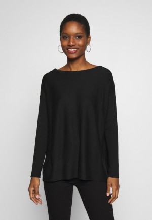 Anna Field Batwing Jumper Boatneck Jumper Pullover Dam Svarta | TQC-302876