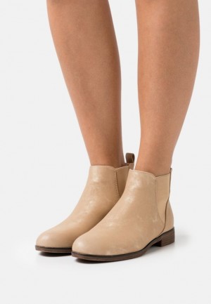 Anna Field Bekvämlighet Ankle Boots Stövletter Dam Guld | CAO-150637