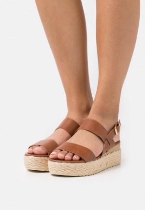 Anna Field Bekvämlighet Espadrilles Sandaler Dam Bruna | OTM-974201