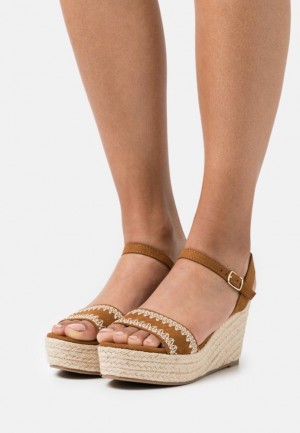 Anna Field Bekvämlighet Espadrilles Sandaler Dam Bruna | NFA-023649