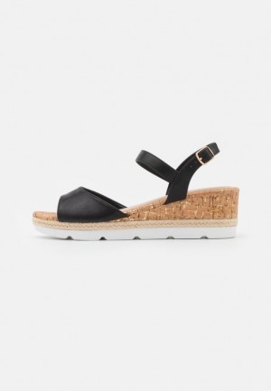 Anna Field Bekvämlighet Espadrilles Sandaler Dam Svarta | QZX-826943