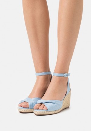 Anna Field Bekvämlighet Espadrilles Sandaler Dam Ljusblå | PTB-794863