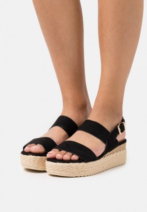 Anna Field Bekvämlighet Espadrilles Sandaler Dam Svarta | YZB-820345