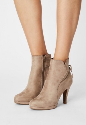 Anna Field Bekvämlighet High Klackar Ankle Boots Stövletter Dam Grå Bruna | PSI-489506