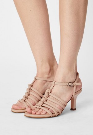 Anna Field Bekvämlighet Läder Sandals Sandaler Dam Beige | MSW-587463