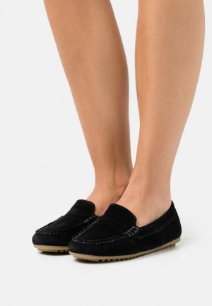 Anna Field Bekvämlighet Läder Slippers Låga Skor Dam Svarta | JFW-735264
