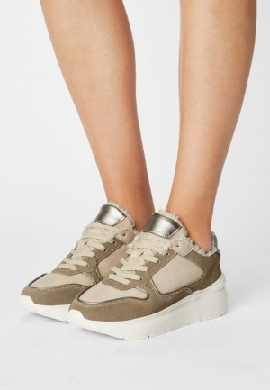 Anna Field Bekvämlighet Läder Trainers Sneakers Dam Rosa | MAE-894053
