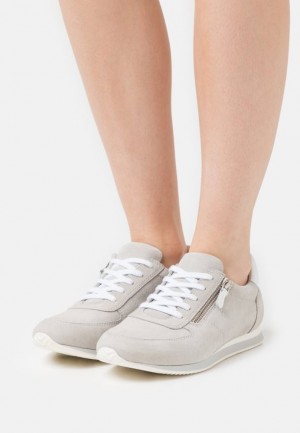 Anna Field Bekvämlighet Läder Trainers Sneakers Dam Beige | LSB-831027