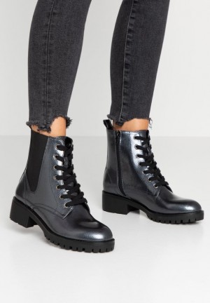 Anna Field Bekvämlighet Spets Up Ankle Boots Stövletter Dam Grå | AXL-194028