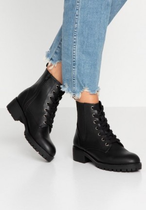 Anna Field Bekvämlighet Spets Up Ankle Boots Stövletter Dam Svarta | TZN-948672